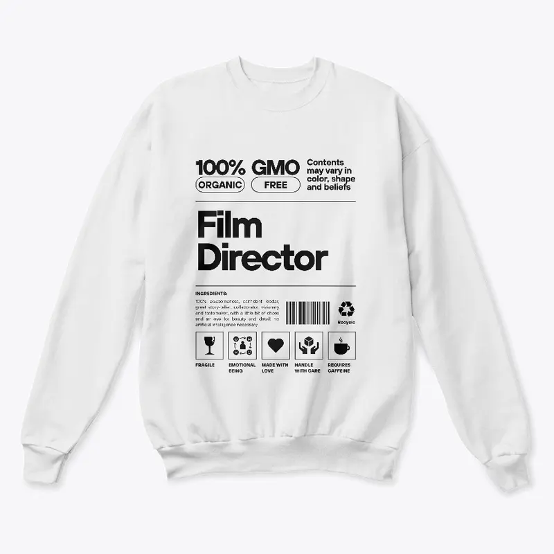 Film Director on White Background