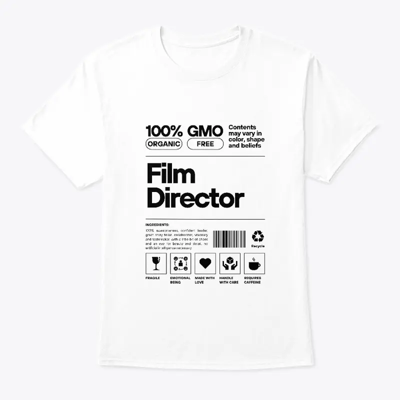 Film Director on White Background